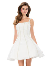 ASHLEYlauren Fit and Flare Tweed Short Dress 4982