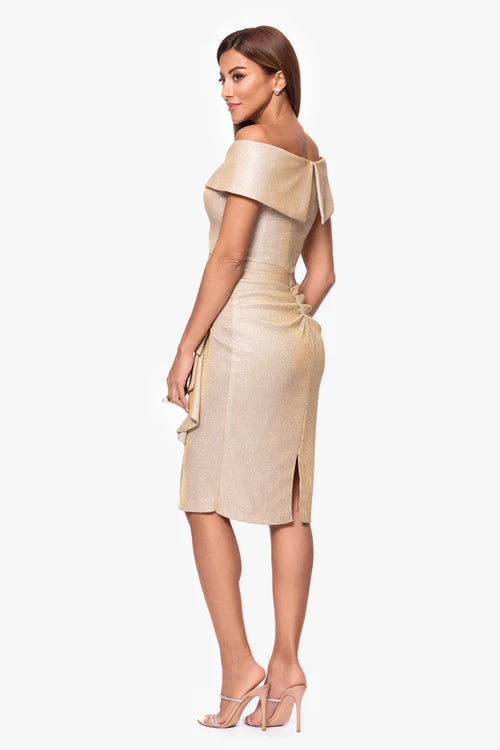 Xscape Evenings Dress "Lilly" Glitter Ruffle Dress 6762X