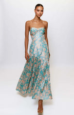Hutch "Phoebe" Strapless Floral Dress 11316