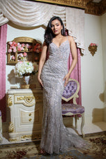 ASHLEYlauren Beaded Sweetheart Fitted Prom Dress 12222