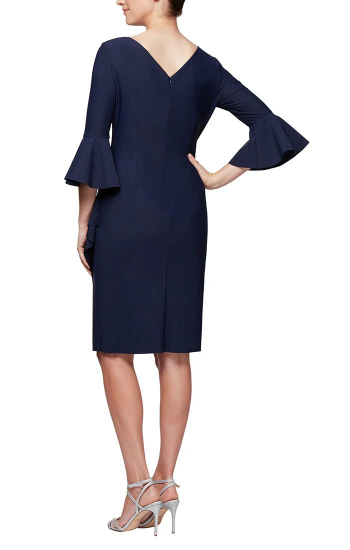 Alex Evenings Cocktail Dress with Bell Sleeves 134183 Alex Evenings Cocktail Dress with Bell Sleeves 134183