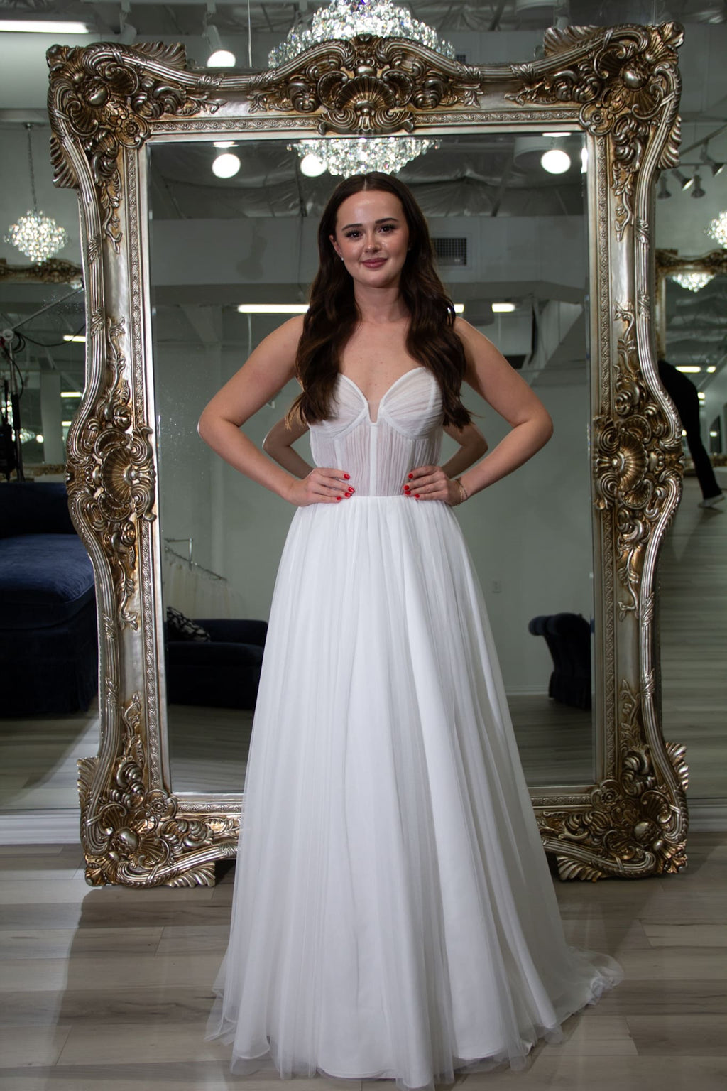 white christmas dresses Sample Sale | Designer Beaded Lace Plunge Mermaid Wedding Dress