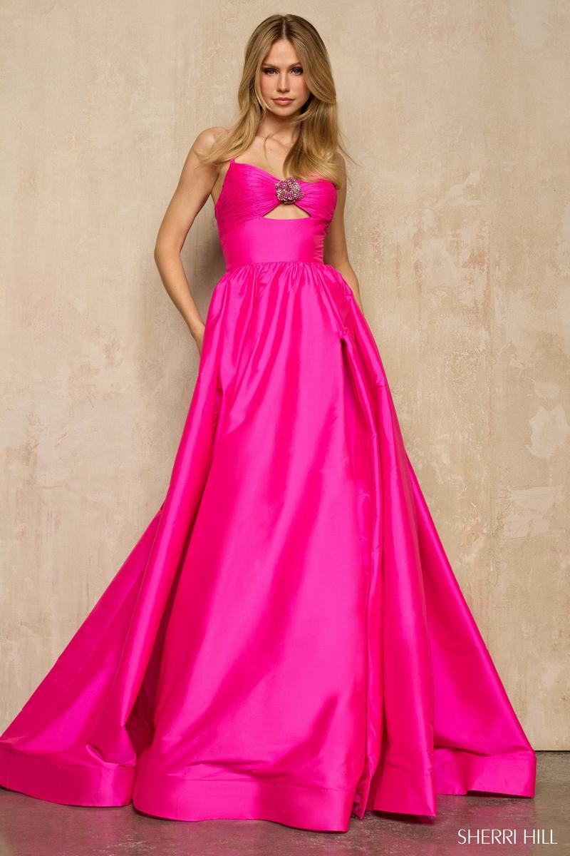 Sherri Hill Strapless Keyhole Prom Dress 57505