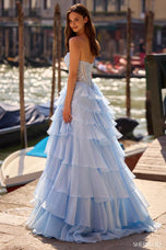 Sherri Hill Strapless Ruffle Prom Dress 57542 - B