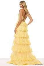 Sherri Hill Halter Lace Ruffle Prom Dress 57566