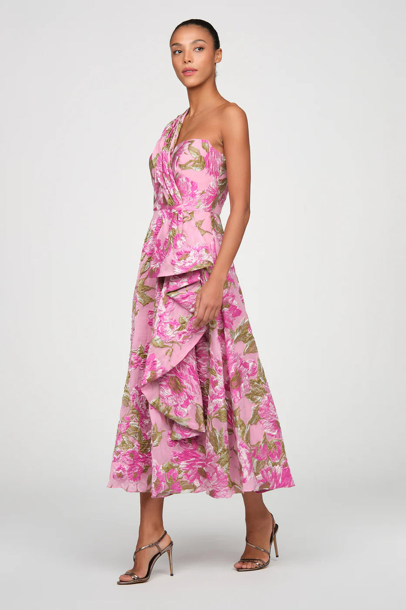 Theia Floral Jaquard Dress 88115797
