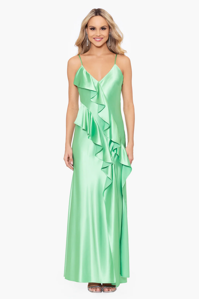 Betsy and Adam Ruffle Maxi Dress A26270 Betsy and Adam Ruffle Maxi Dress A26270
