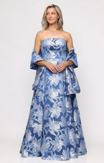 Alex Evening Strapless A-Line Long Evening Dress 8181266