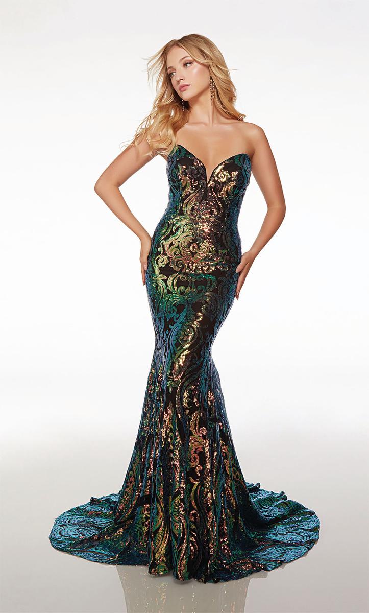 Alyce Strapless Sequin Prom Dress 61597 Alyce Strapless Sequin Prom Dress 61597