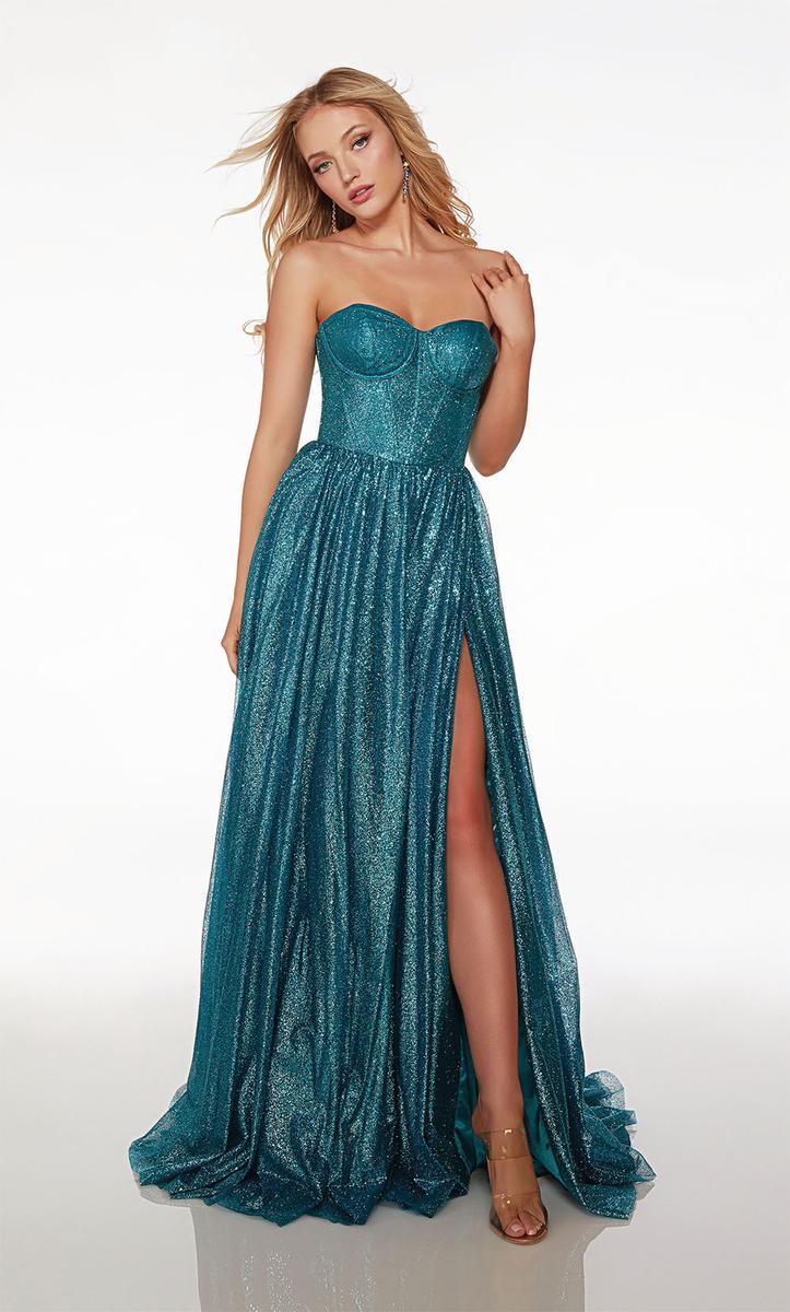 Alyce Glitter Corset Prom Dress 61601