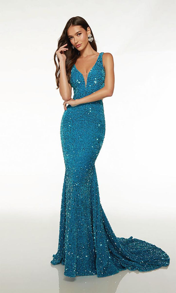 Alyce Side Cut Out Sequin Prom Dress 61619 – Terry Costa