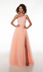 Alyce One Shoulder Lace Prom Dress 61624