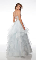 Alyce Paris Tiered Ball Gown Prom Dress 61637