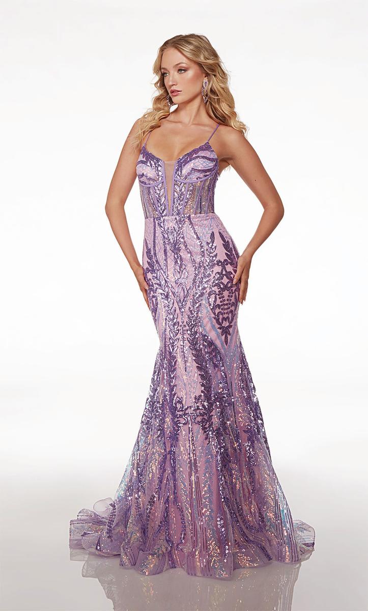 Alyce Paris Illusion Corset Prom Dress 61656