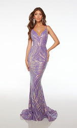 Alyce Paris V-Neck Sequin Prom Dress 61660