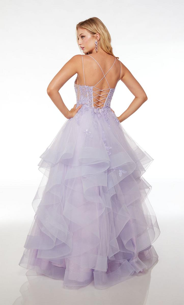 Alyce Paris Tiered Ball Gown Prom Dress 61668