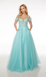 Alyce Lace Corset Ball Gown Prom Dress 61669