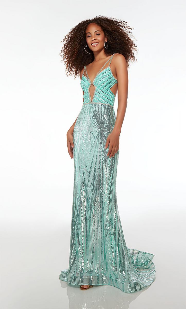 Alyce Sequin Cut-out Prom Dress 61679 Alyce Sequin Cut-out Prom Dress 61679