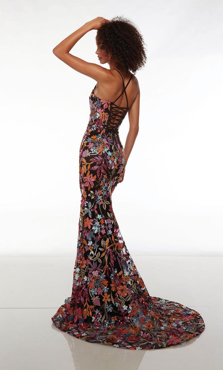 Alyce Paris Floral Sequin Prom Dress 61690 Alyce Paris Floral Sequin Prom Dress 61690