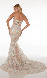 Alyce Paris Sequin Corset Prom Dress 61724