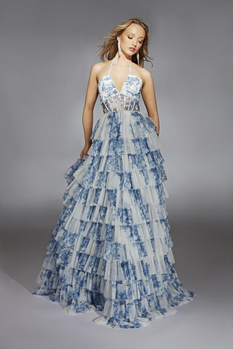 Alyce Prom Dress 61730 Lilac-White / 000 Alyce Prom Dress 61730 Lilac-White / 000