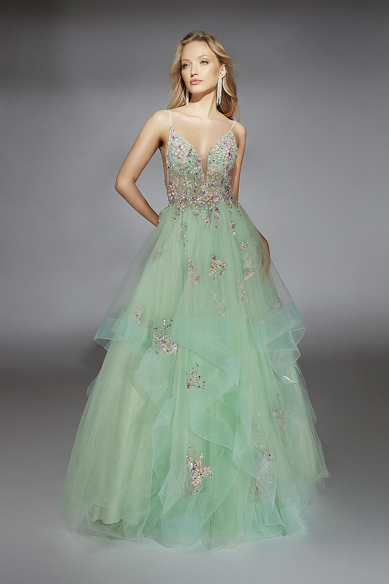 Alyce Prom Dress 61735 - Pink Multi Alyce Prom Dress 61735 - Pink Multi