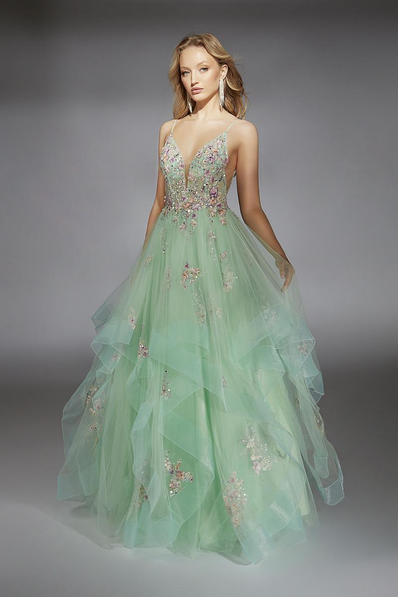 Alyce Prom Dress 61735 - Pink Multi Alyce Prom Dress 61735 - Pink Multi