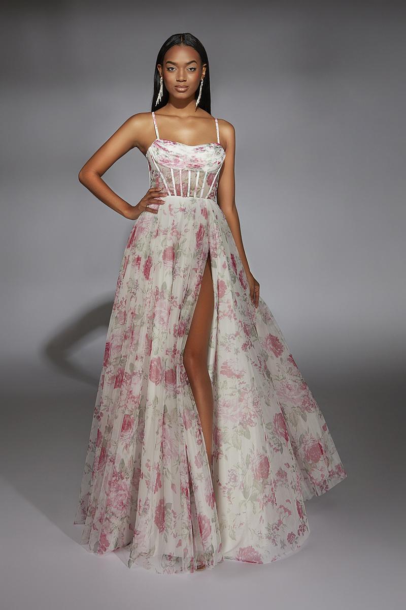 Alyce Prom Dress 61752 - Pink/White Alyce Prom Dress 61752 - Pink/White