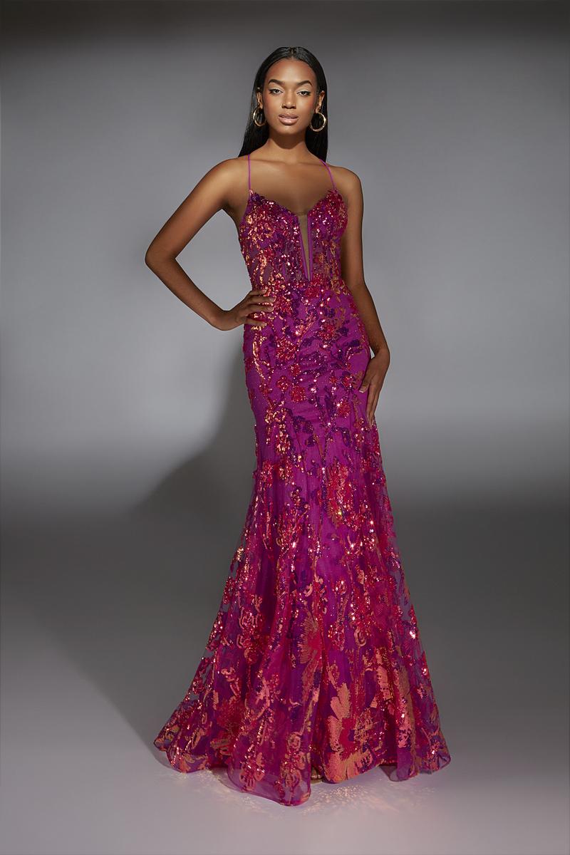 Alyce Prom Dress 61854 - NEON PURPLE/PINK Alyce Prom Dress 61854 - NEON PURPLE/PINK