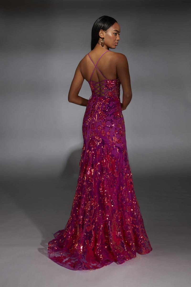 red purple dress Madeline Maxi Knit Shape of flowers may differ Purple Floral Cotton Short Sleeve