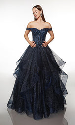 ALYCE Paris Glitter Tulle Ballgown Prom Dress 62173