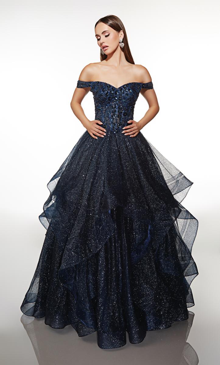 ALYCE Paris Glitter Tulle Ballgown Prom Dress 62173
