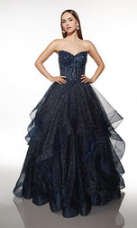 ALYCE Paris Glitter Tulle Ballgown Prom Dress 62173
