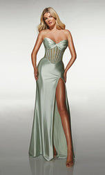 ALYCE Paris Strapless Heat Stone Bodice Prom Dress 62177