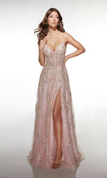 ALYCE Paris Beaded Lace A-Line Prom Dress 62211