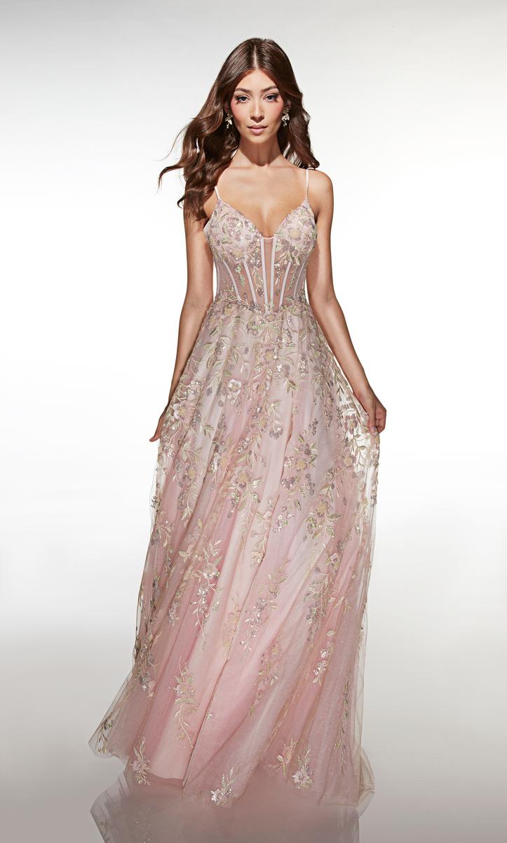 ALYCE Paris Beaded Lace A-Line Prom Dress 62211