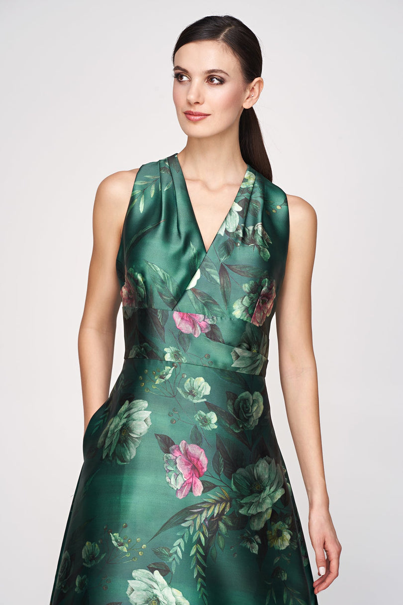 Kay Unger N-Neck Floral "Rosalind" Evening Dress 55112449 Kay Unger N-Neck Floral "Rosalind" Evening Dress 55112449