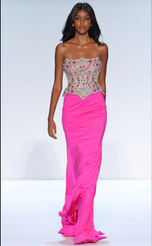 Sherri Hill Beaded Peplum Evening Gown 58919