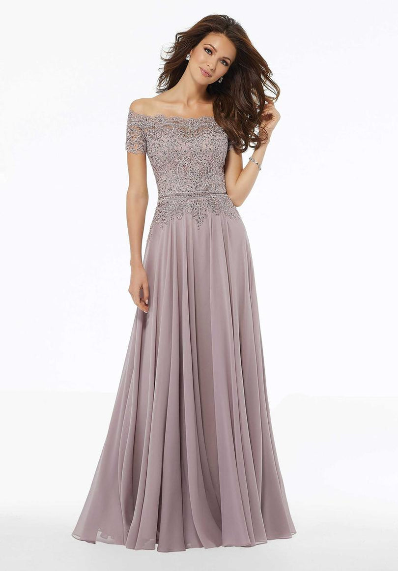 MGNY Madeline Gardner New York Dress 72133 Silver / 12 MGNY Madeline Gardner New York Dress 72133 Silver / 12