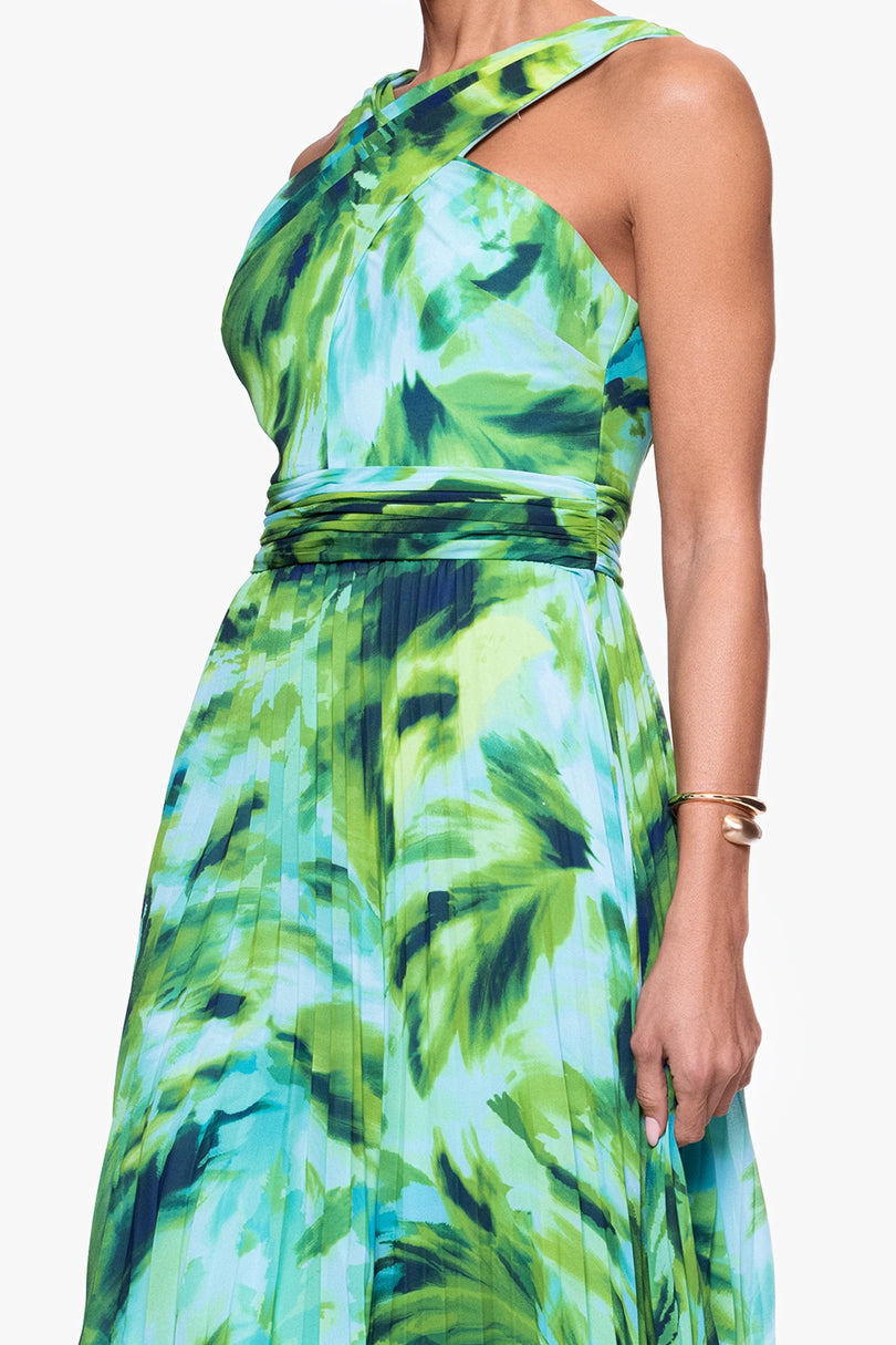 Xscape Evenings Casey Floral Chiffon Halter Neck Dress 6913X Xscape Evenings Casey Floral Chiffon Halter Neck Dress 6913X
