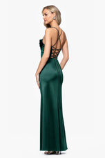 Blondie Nites "Camille" Satin Corset Dress 5319BN