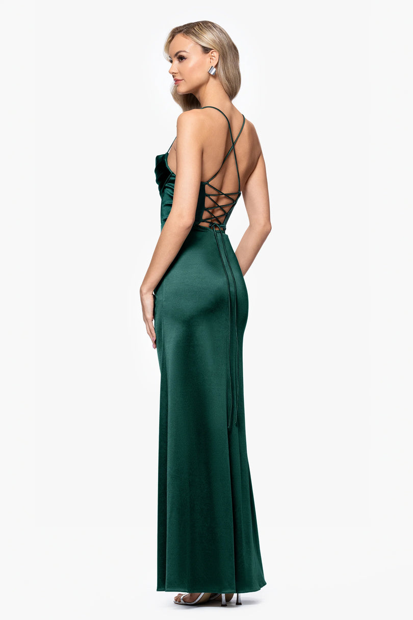 Blondie Nites "Camille" Satin Corset Dress 5319BN