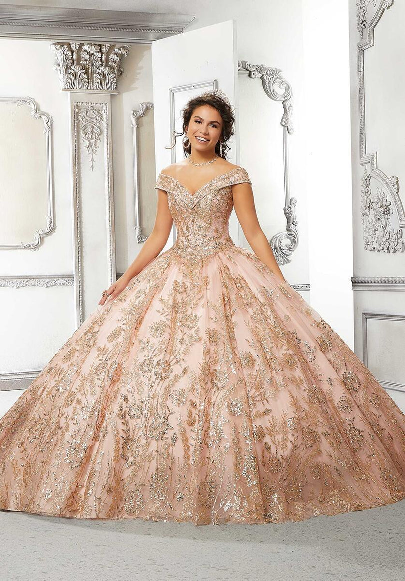 Vizcaya by Morilee Glitter Tulle Quince Dress 89313 Vizcaya by Morilee Glitter Tulle Quince Dress 89313
