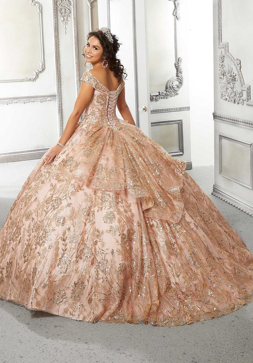 Vizcaya by Morilee Glitter Tulle Quince Dress 89313 Vizcaya by Morilee Glitter Tulle Quince Dress 89313