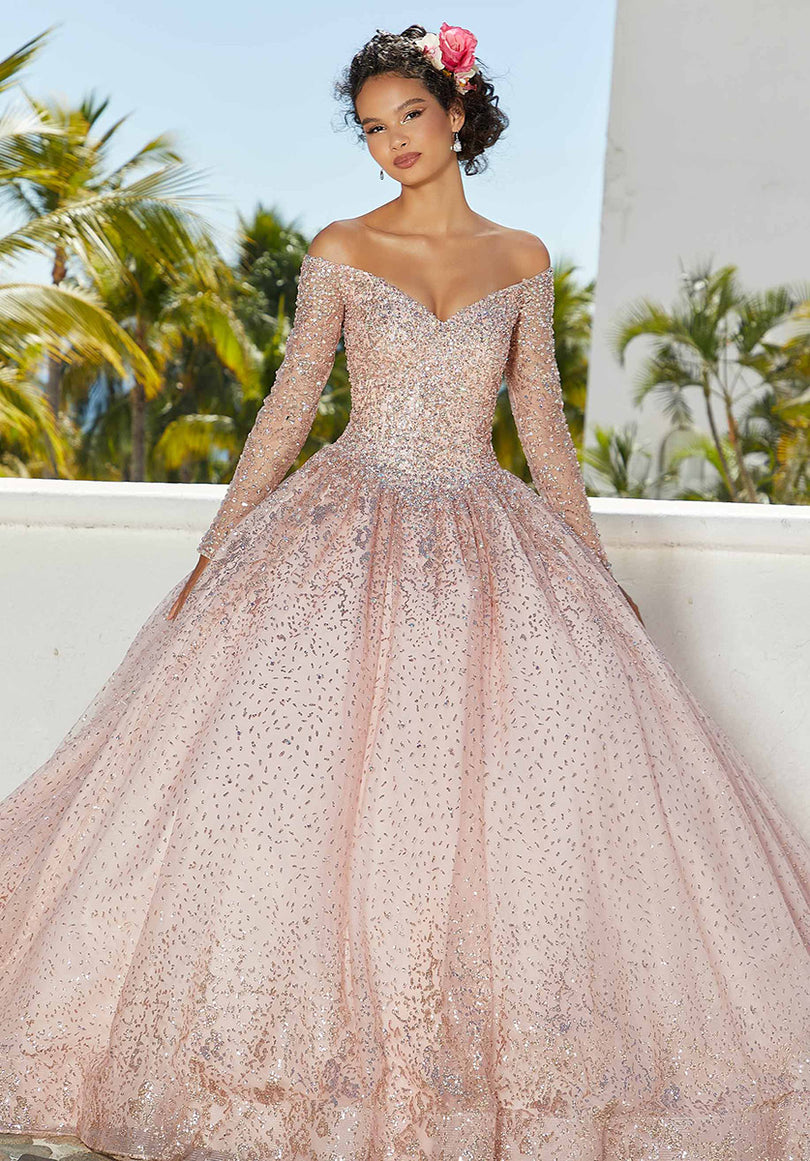Vizcaya by Morilee Glitter Net Quince Dress 89355 Vizcaya by Morilee Glitter Net Quince Dress 89355