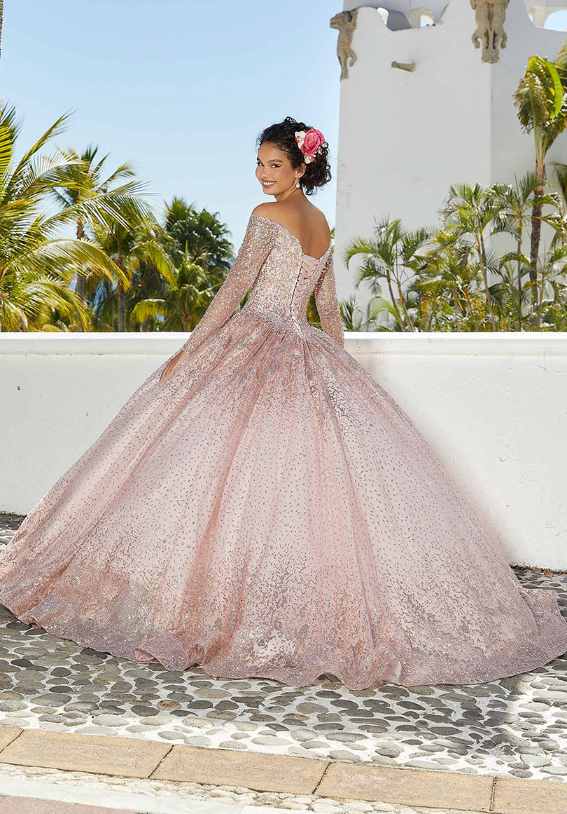 Vizcaya by Morilee Glitter Net Quince Dress 89355 Vizcaya by Morilee Glitter Net Quince Dress 89355