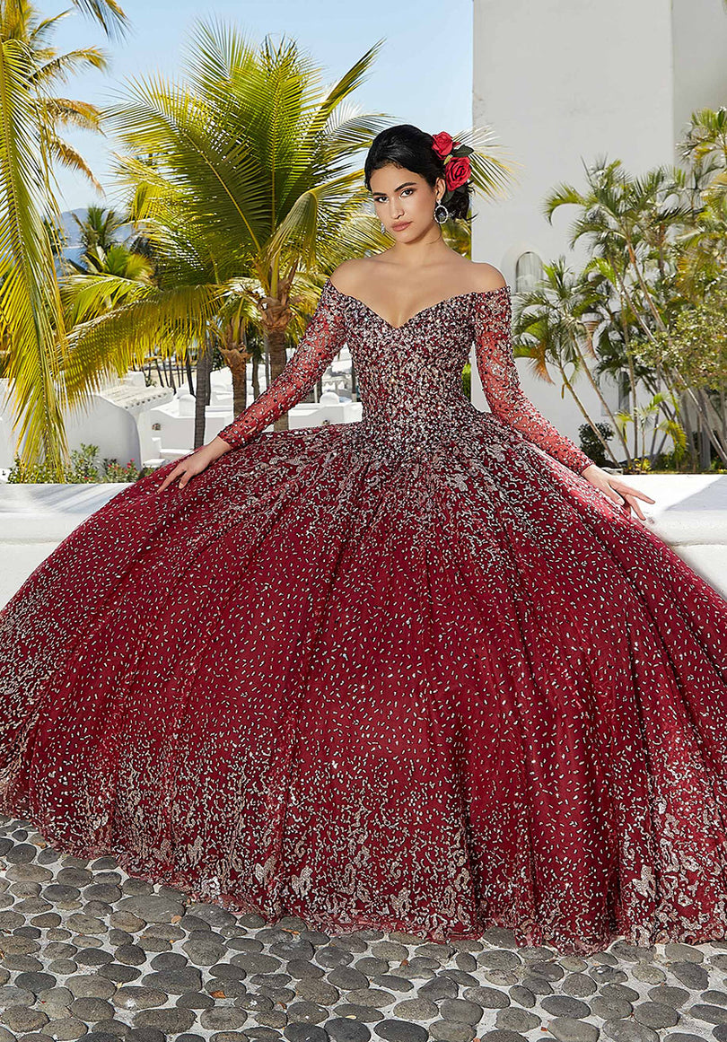 Vizcaya by Morilee Glitter Net Quince Dress 89355 Vizcaya by Morilee Glitter Net Quince Dress 89355