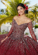 Vizcaya by Morilee Glitter Net Quince Dress 89355