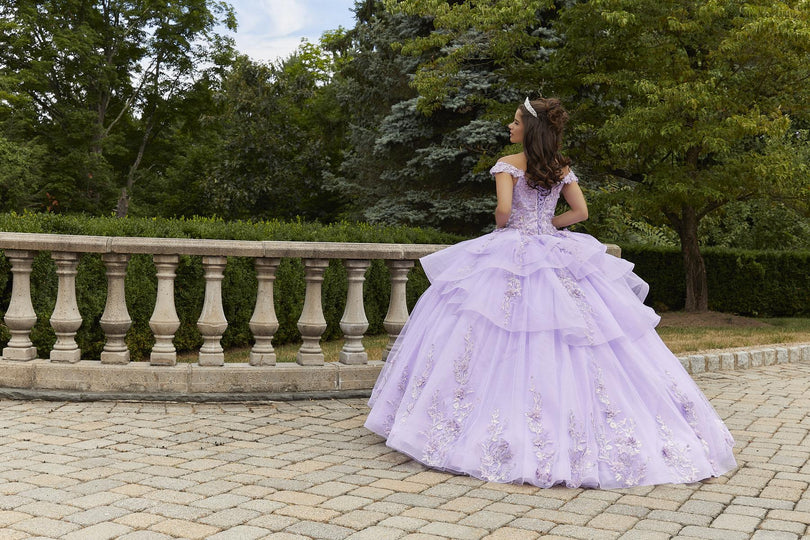 Vizcaya by Morilee Off Shoulder Lace Quince Dress 89409