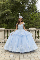 Vizcaya by Morilee Off Shoulder Lace Quince Dress 89409